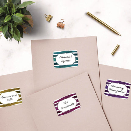 Ecofriendly Adhesive Name Badge Labels, 3.38 X 2.33, White, 160/box