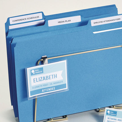 Ecofriendly Permanent File Folder Labels, 0.66 X 3.44, White, 30/sheet, 25 Sheets/pack