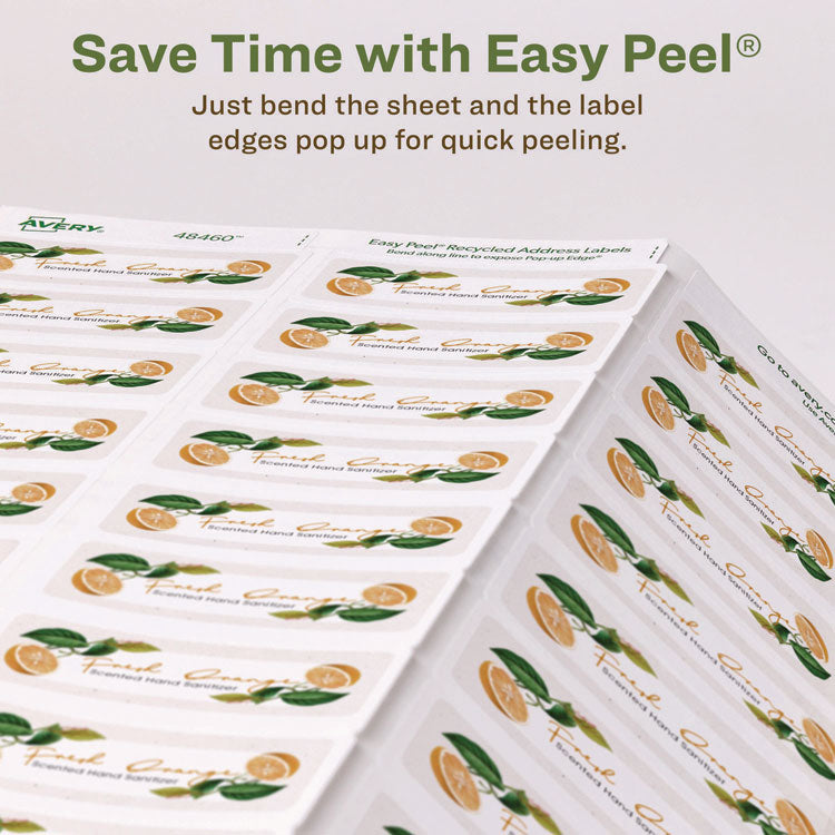 Ecofriendly Mailing Labels, Inkjet/laser Printers, 1 X 2.63, White, 30/sheet, 100 Sheets/pack