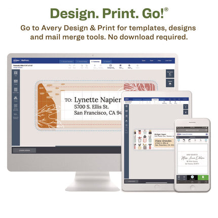 Ecofriendly Mailing Labels, Inkjet/laser Printers, 3.33 X 4, White, 6/sheet, 100 Sheets/pack