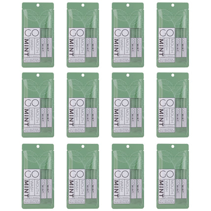 Individual Mouthwash Packets, Mint Flavor, 0.37 oz Packet, 5/Pack, 12 Packs/Box