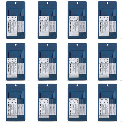 Individual Mouthwash Packets, Bold Mint Flavor, 0.37 Packet, 5/Pack, 12 Packs/Box