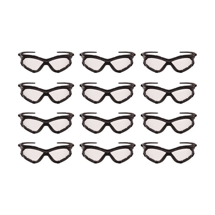 V30 Nemesi Foam Safety Glasses, Black Nylon Frame, Clear Polycarbonate Lens, 12/Carton