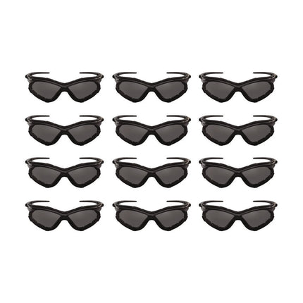 V30 Nemesis Foam Safety Glasses, Black Nylon Frame, Smoke Polycarbonate Lens, 12/Carton