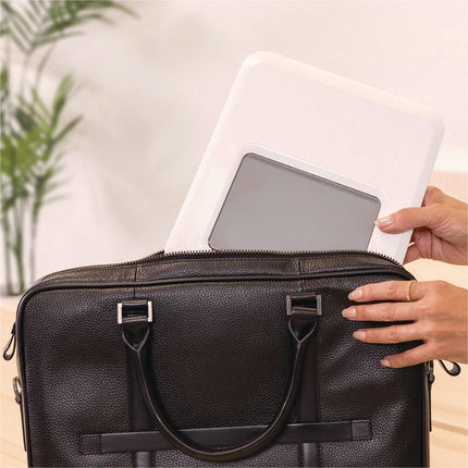 Breyta Laptop Stand, 9.25" x 10.55" x 0.55" to 8", White, Supports Up to 8.8 lbs