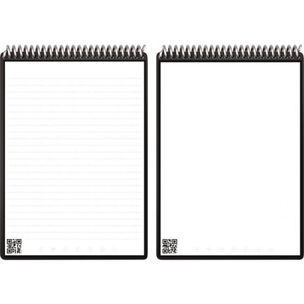 Flip Smart Notepad, Black Cover, Lined/Dot Grid Rule, 6 x 8.8, White, 18 Sheets