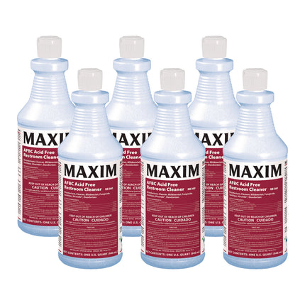 AFBC Acid-Free Restroom Cleaner, Safe-to-Ship, Fresh Scent, 32 oz Bottle, 6/Carton