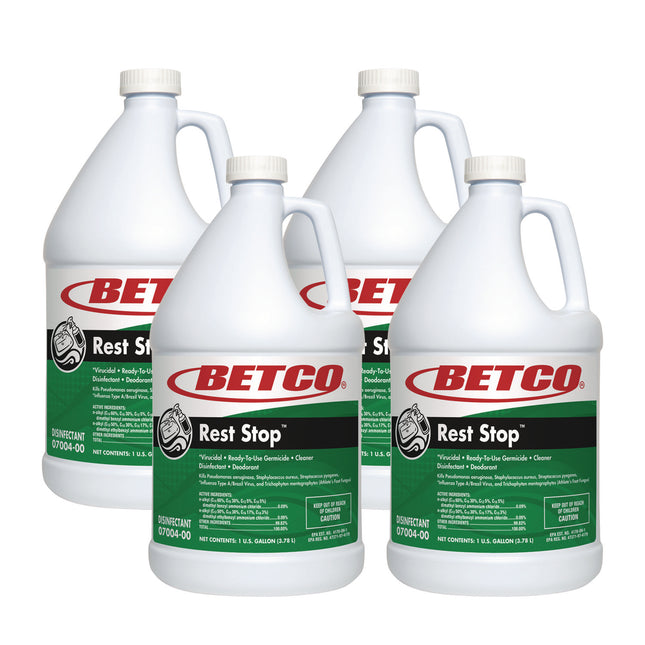 Rest Stop Non-Acid Bowl And Restroom Cleaner, Floral Fresh Scent, 1 Gal Bottle, 4/carton