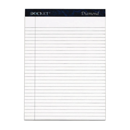 Docket Diamond Ruled Pads, Wide/legal Rule, 50 White 8.5 X 11.75 Sheets, 2/box