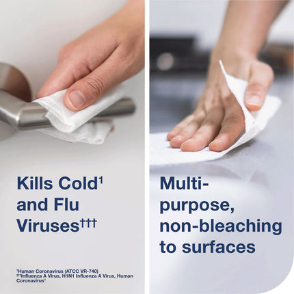 Disinfectant Wipe Canisters, 1-Ply, 7 x 7, Lemon, White, 75 Sheets/Canister, 6/Carton