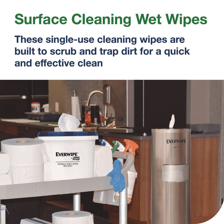 Surface Cleaning Wet Wipe, 1-Ply, 6 x 6, Lemon, White, 900 Sheets, 4/Carton