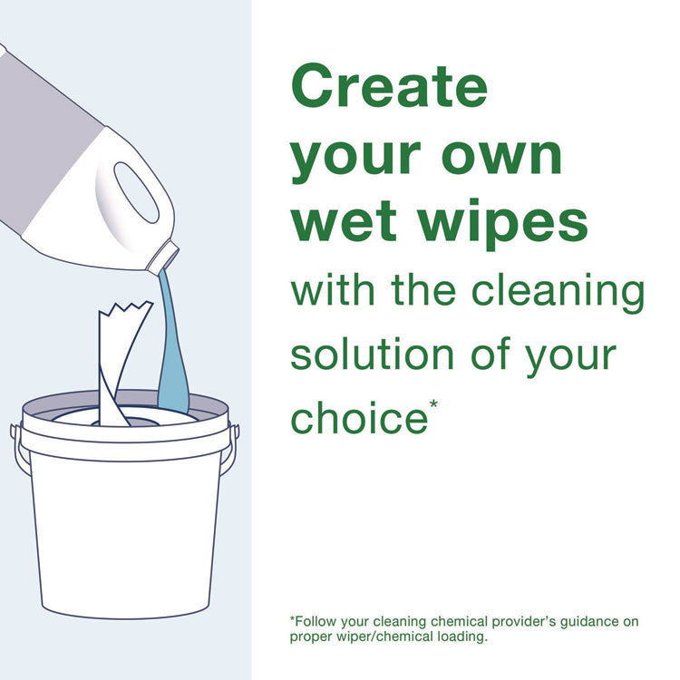 Chem-Ready Wiping Rolls, 1-Ply, 12 x 12, White, 90 Sheets, 6 Rolls/Carton