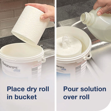 Chem-Ready Wiping Rolls, 1-Ply, 12 x 12, White, 90 Sheets, 6 Rolls/Carton