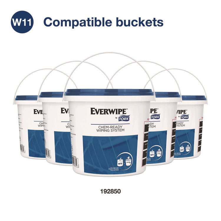 Chem-Ready Wiping Rolls, 1-Ply, 12 x 12, White, 90 Sheets, 6 Rolls/Carton