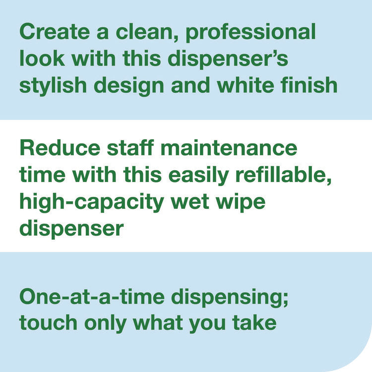 Centerfeed Wet Wipe Dispenser, 10.04 x 10.73 x 13.18, White