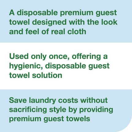 LinStyle Valet Guest Towel, 1-Ply, 11.5 x 17, White, 100/Pack, 5 Packs/Carton