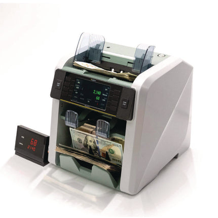 Signature Mixed Denomination Counter, 1,200 Bills/min, 10.5 x 11.7 x 10.5, Light Gray