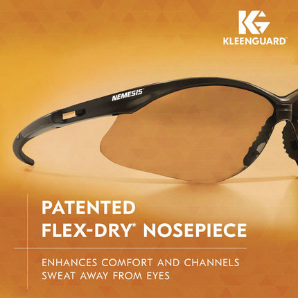 V30 Nemesis Safety Glasses, Black Nylon Frame, Indoor/Outdoor Polycarbonate Lens, 12/Box