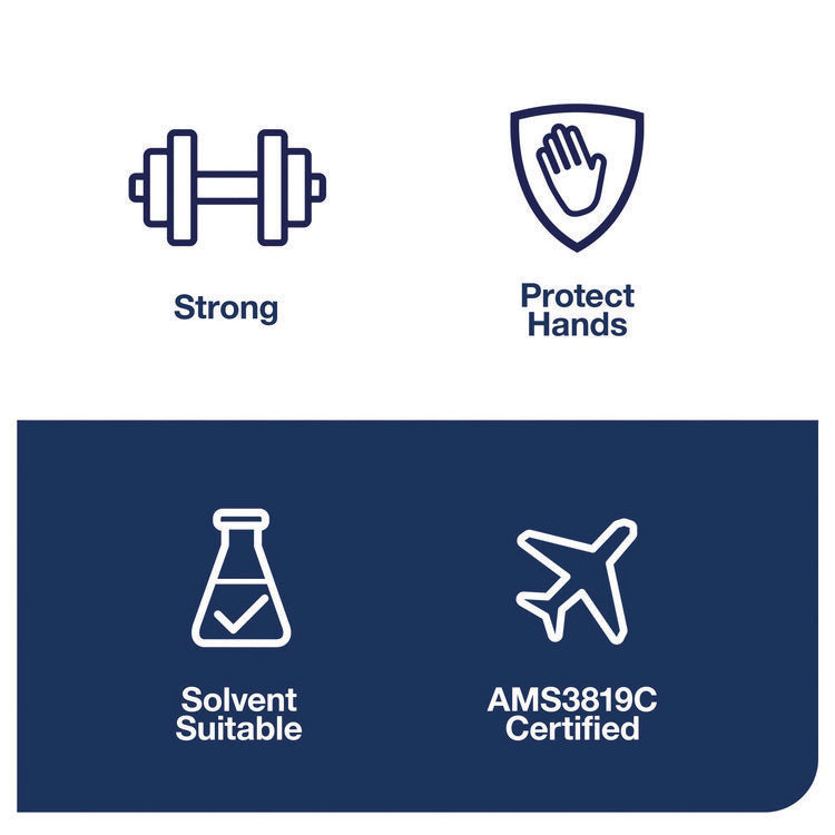 Industrial Heavy-Duty Cleaning Cloth, 1-Ply, 13.97 x, 4.25, Unscented, White, 60 Cloths, 4/Carton