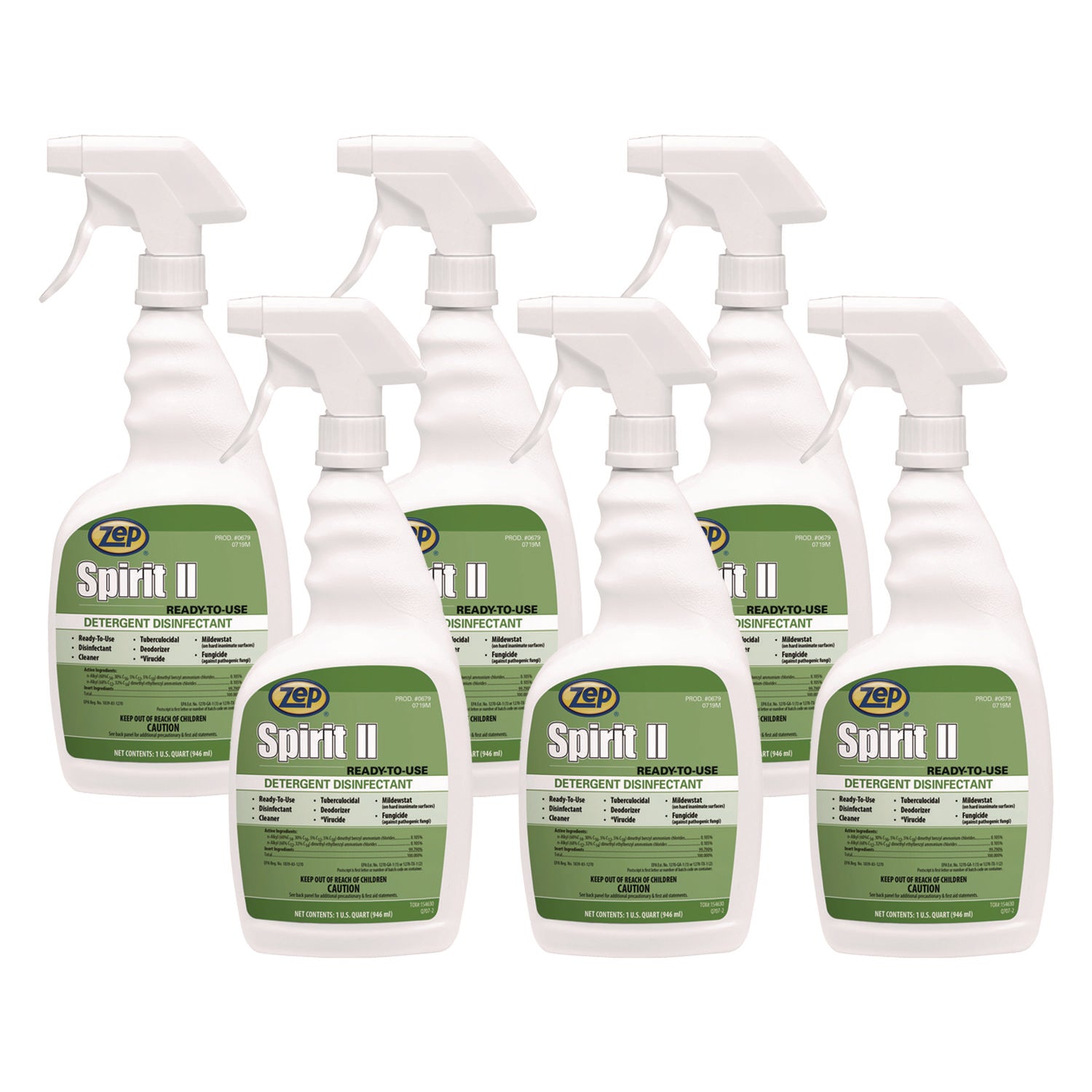 Spirit Ii Ready-To-Use Disinfectant, Citrus Scent, 32 Oz Spray Bottle, 12/carton