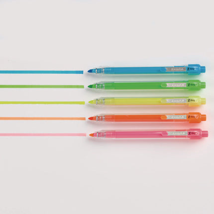 Z-Grip Retractable Highlighter Markers, Assorted Neon Ink, Chisel Tip, Assorted Neon Barrel, Dozen