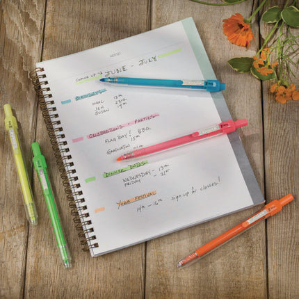 Z-Grip Retractable Highlighter Markers, Assorted Neon Ink, Chisel Tip, Assorted Neon Barrel, Dozen