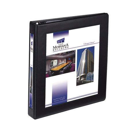 Framed View Heavy-Duty Binders, 3 Rings, 1" Capacity, 11 X 8.5, Black