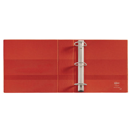 Heavy-Duty View Binder With Durahinge And Locking One Touch Ezd Rings, 3 Rings, 3" Capacity, 11 X 8.5, Red