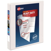 Heavy-Duty View Binder With Durahinge And One Touch Ezd Rings, 3 Rings, 1" Capacity, 11 X 8.5, White