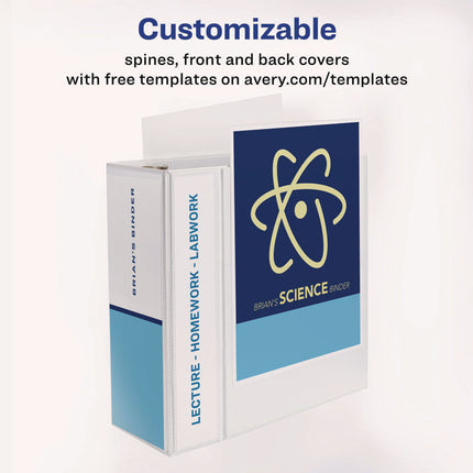 Heavy-Duty View Binder With Durahinge And Locking One Touch Ezd Rings, 3 Rings, 5" Capacity, 11 X 8.5, Black