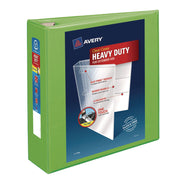 Heavy-Duty View Binder With Durahinge And Locking One Touch Ezd Rings, 3 Rings, 3" Capacity, 11 X 8.5, Chartreuse