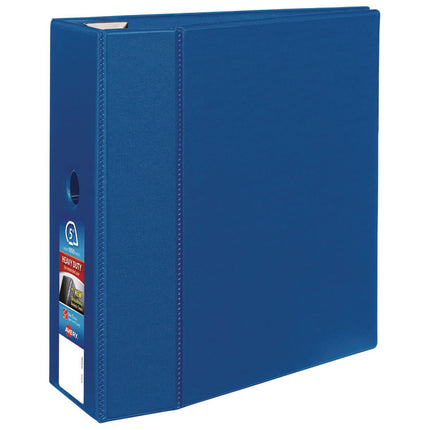 Heavy-Duty Non-View Binder With Durahinge, Locking One Touch Ezd Rings And Thumb Notch, 3 Rings, 5" Capacity, 11 X 8.5, Blue