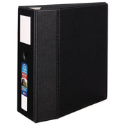 Heavy-Duty Non-View Binder, Durahinge, Three Locking One Touch Ezd Rings, Spine Label, Thumb Notch, 5" Cap, 11 X 8.5, Black