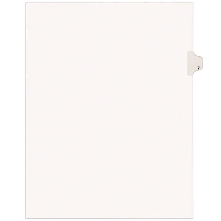 Preprinted Legal Exhibit Side Tab Index Dividers, Avery Style, 10-Tab, 7, 11 X 8.5, White, 25/pack
