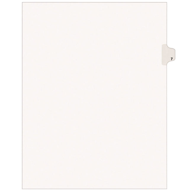 Preprinted Legal Exhibit Side Tab Index Dividers, Avery Style, 10-Tab, 7, 11 X 8.5, White, 25/pack
