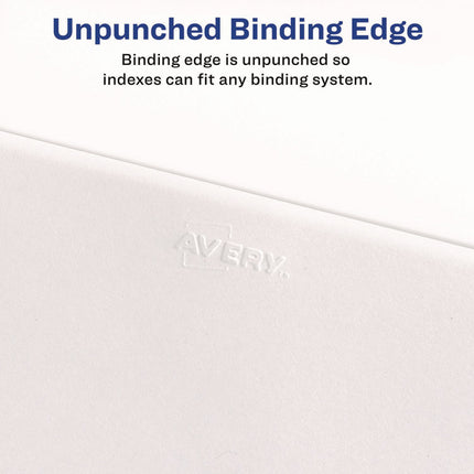 Preprinted Legal Exhibit Side Tab Index Dividers, Avery Style, 10-Tab, 7, 11 X 8.5, White, 25/pack