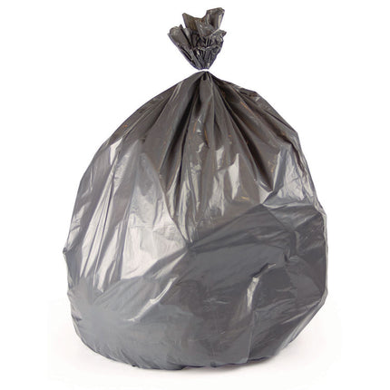 Linear Low-Density Can Liners, 55 gal, 1.7 mil, 39" x 56", Silver, Flat Pack, 50/Carton