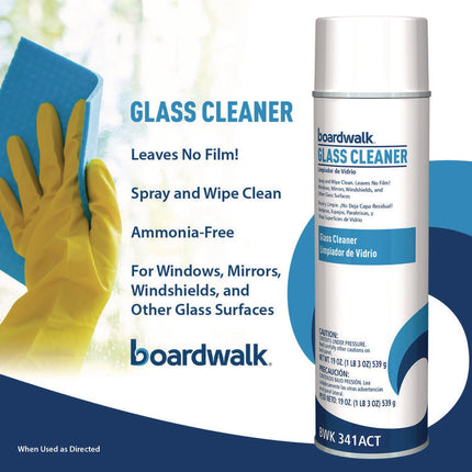 Heavy-Duty Glass Cleaner, Sweet Scent, 19 oz, Aerosol Spray
