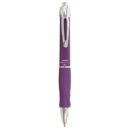 Sarasa Dry X10 Gel Pen, Retractable, Medium 0.7 mm, Violet Ink, Violet/Silver Barrel, 12/Pack