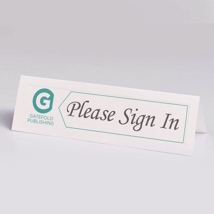 Medium Embossed Tent Cards, White, 8.5 x 2.5, 2 Cards/Sheet, 50 Sheets/Box