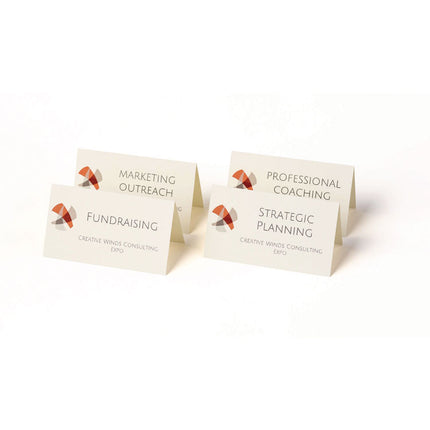 Small Tent Card, Ivory, 3.5 x 2, 4 Cards/Sheet, 40 Sheets/Pack