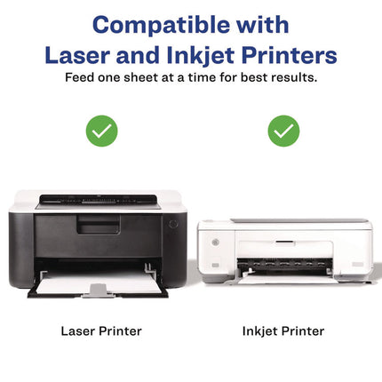 Printable Postcards, Inkjet/Laser, 80 lb, 4.25 x 5.5, Matte Ivory, 100 Cards, 4 Cards/Sheet, 25 Sheets/Box