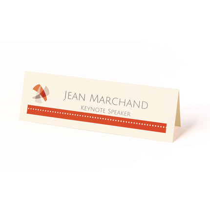 Large Embossed Tent Card, Ivory, 11 x 3.5,, 1 Card/Sheet, 50 Sheets/Pack