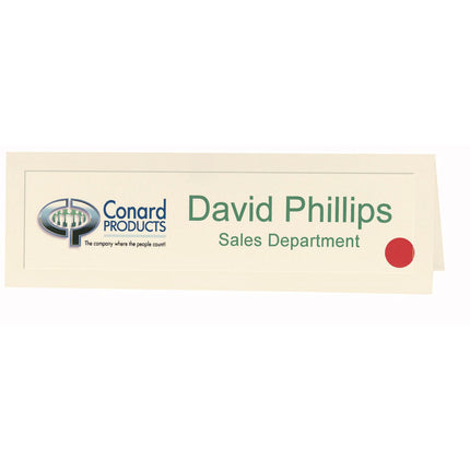 Large Embossed Tent Card, Ivory, 11 x 3.5,, 1 Card/Sheet, 50 Sheets/Pack