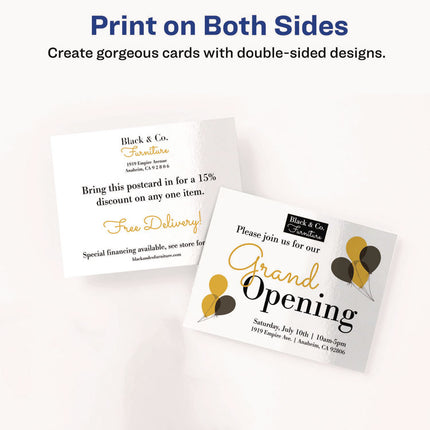 Photo-Quality Printable Postcards, Inkjet, 74 Lb, 4.25 X 5.5, Glossy White, 100 Cards, 4 Cards/sheet, 25 Sheets/pack