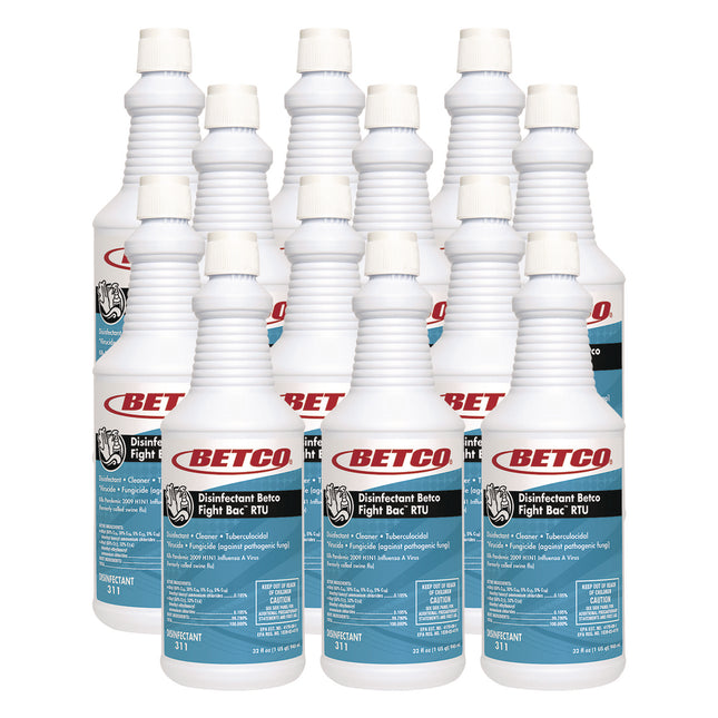 Fight Bac Rtu Disinfectant, Citrus Floral Scent, 32 Oz Spray Bottle, 12/carton