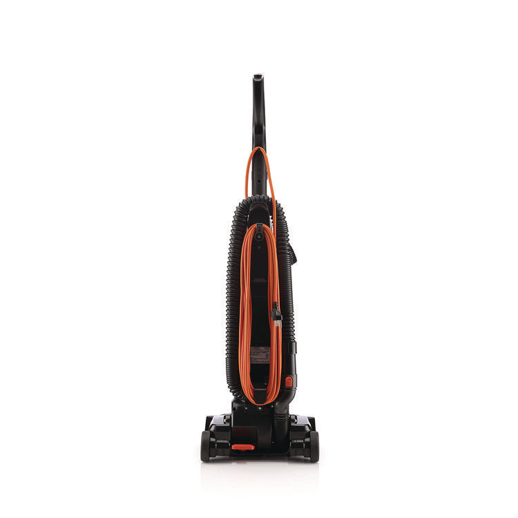 Task Vac Bagless Lightweight Upright Vacuum, 14" Cleaning Path, Black
