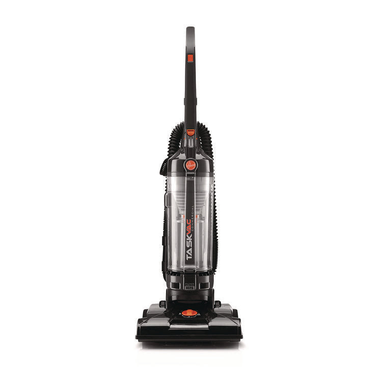 Task Vac Bagless Lightweight Upright Vacuum, 14" Cleaning Path, Black