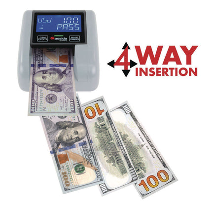 Quattro Counterfeit Detector, Infrared; Magnetic Strip Detection; Magnetic Thread Security; UV Light, U.S. Currency