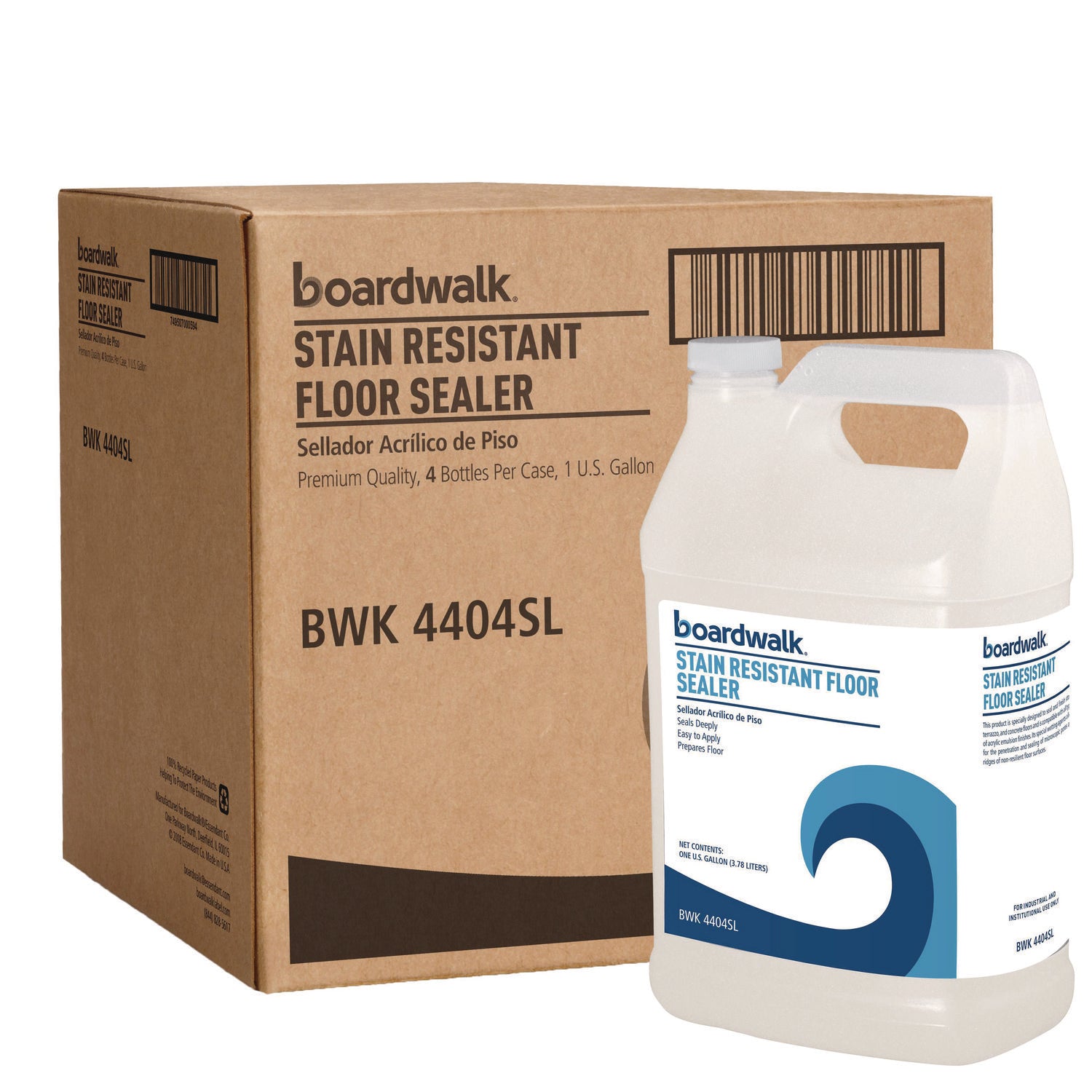 Stain Resistant Floor Sealer, Unscented, 1 gal Bottle, 4/Carton